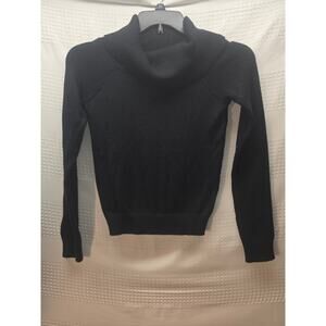 Aeropostale Sweater Women Size Small Black Knit Long Sleeve Cowl Neck USED 7466